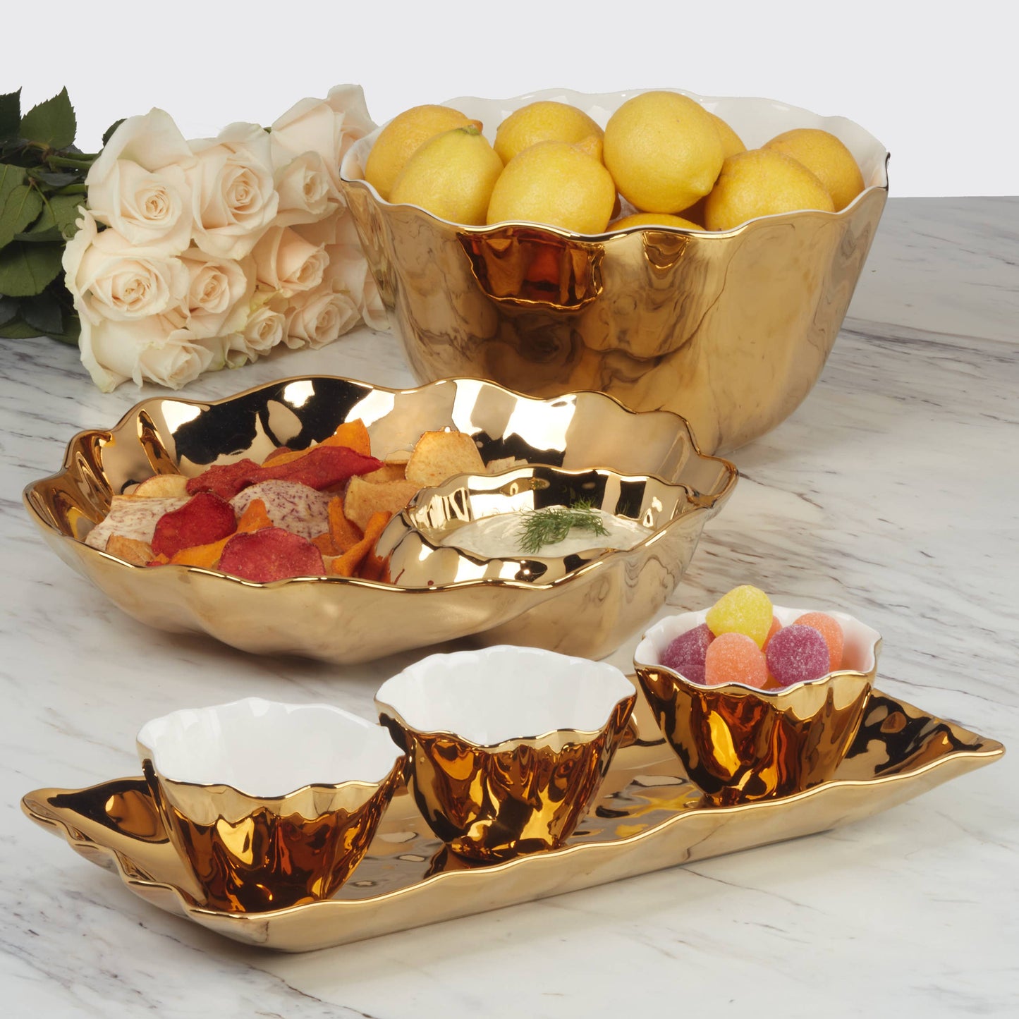 Gold 3- Section Tray