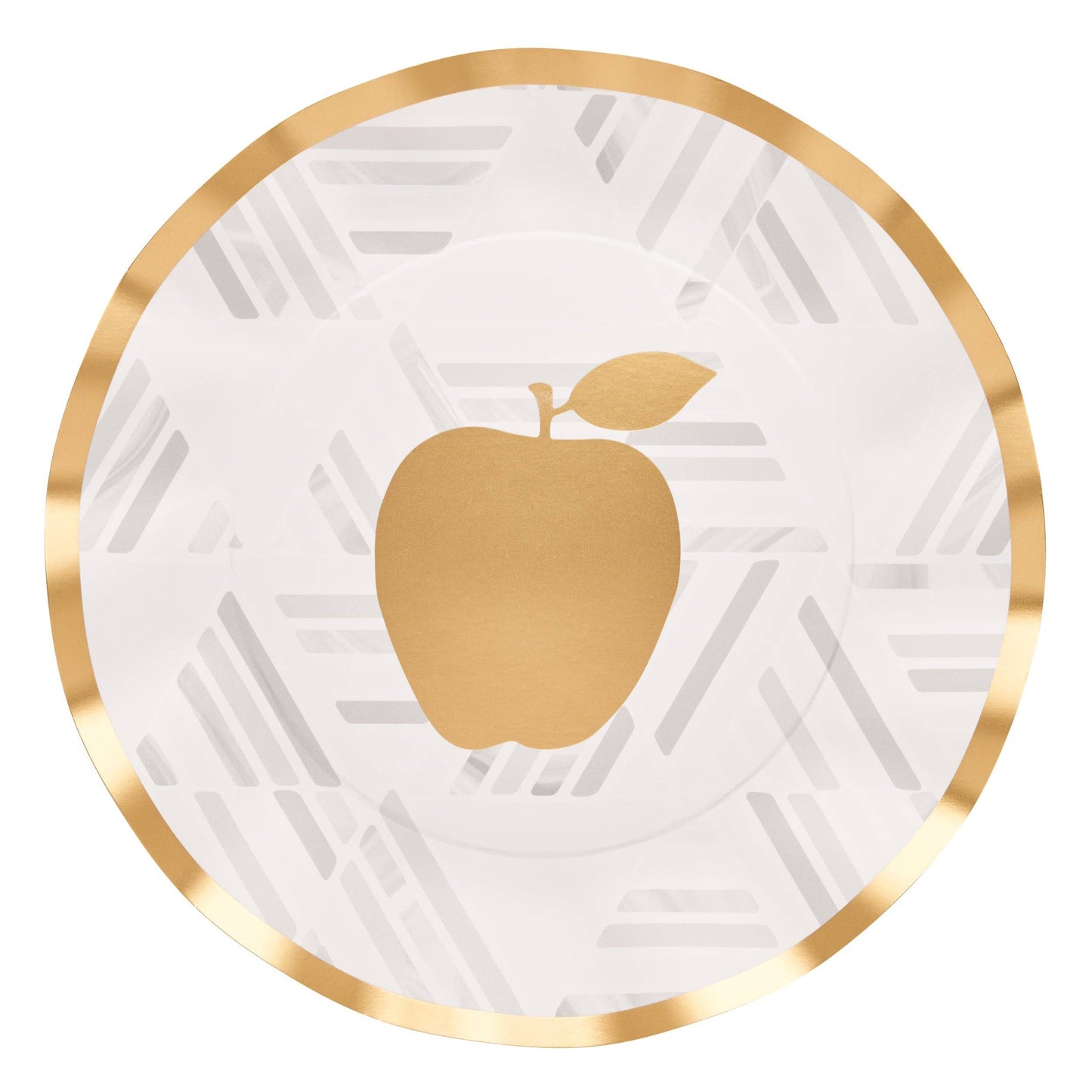 Golden Apple Wavy Paper Dinner Plate/8pk