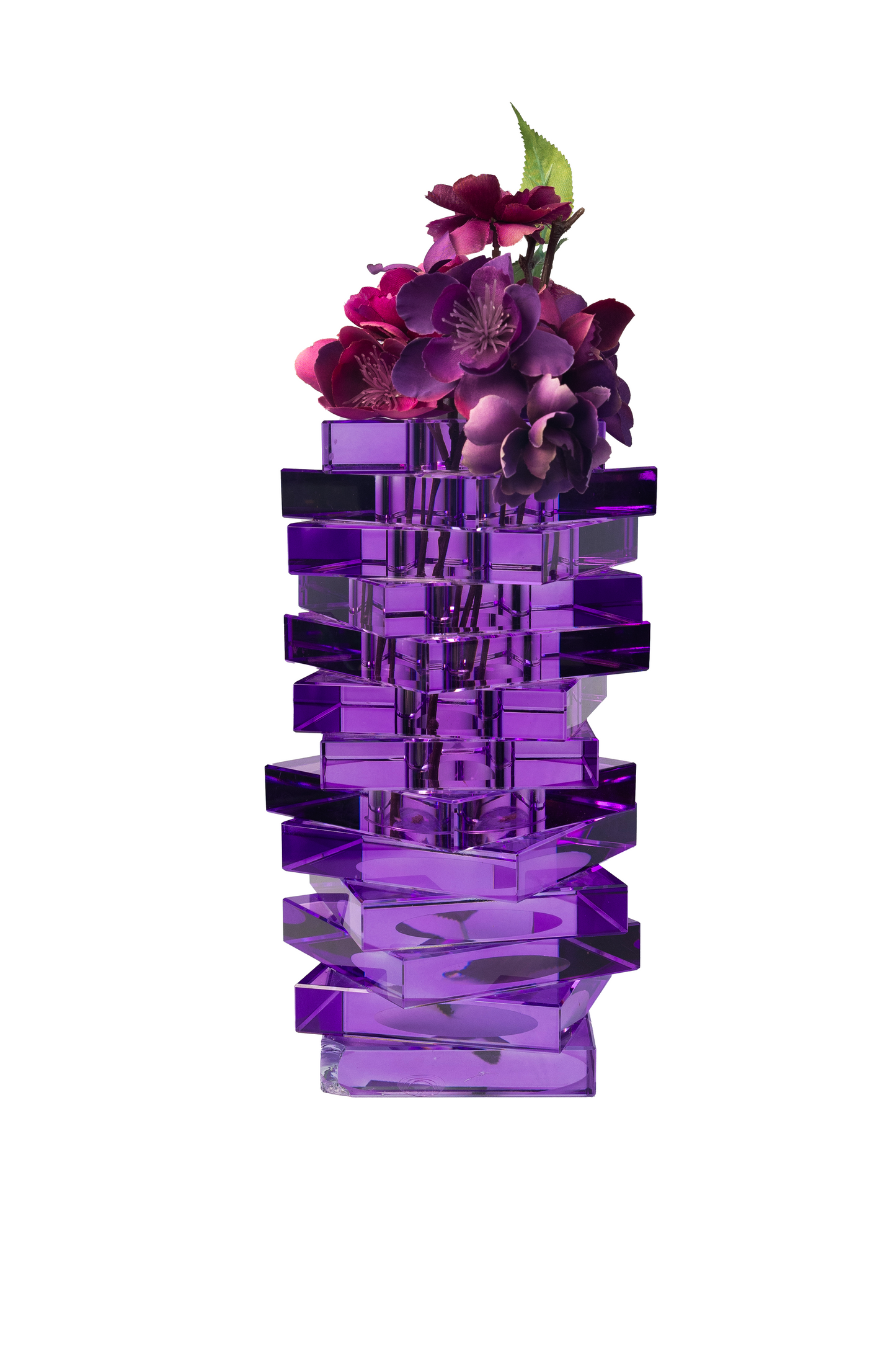 Crystal Twist Vase - Purple