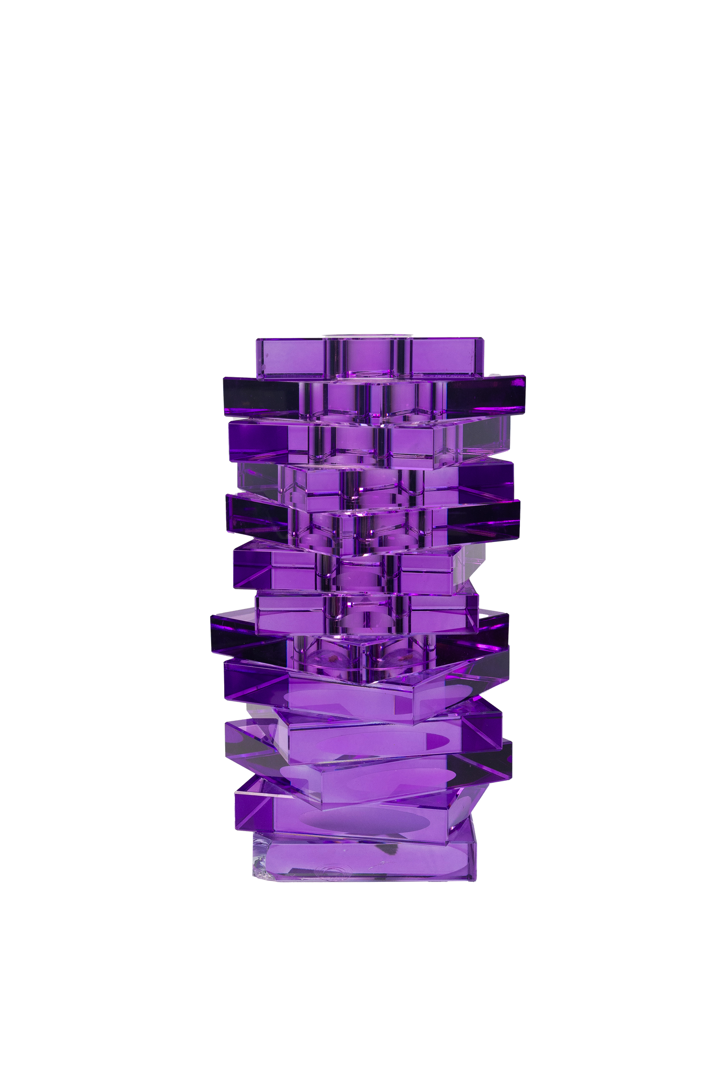 Crystal Twist Vase - Purple