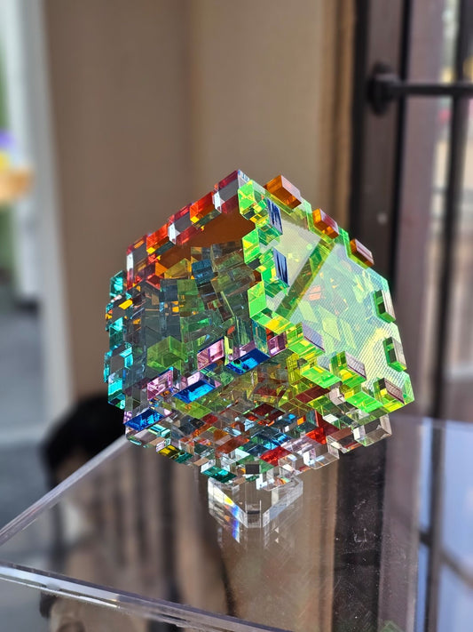 Multicolor Cube -Sculpture