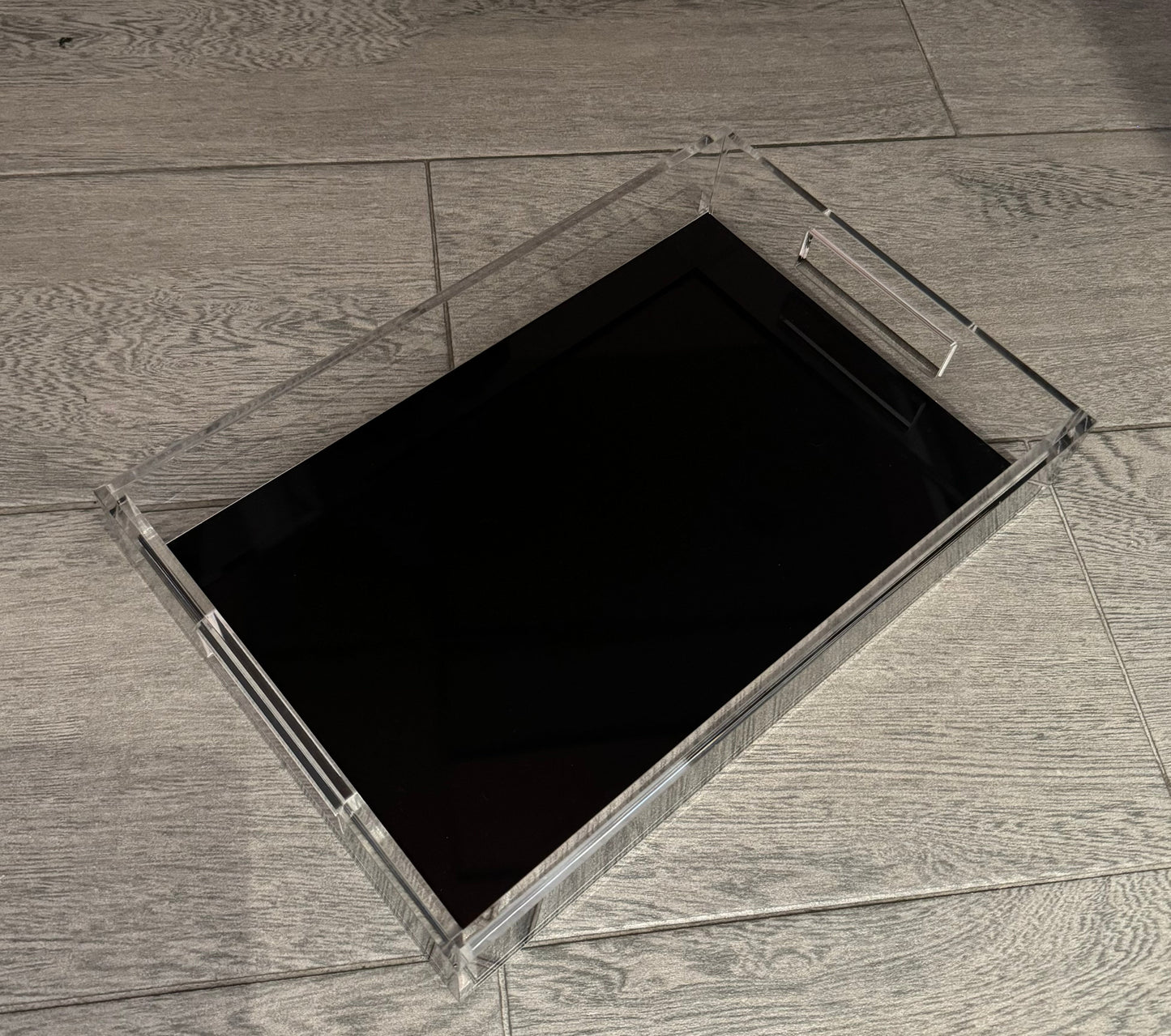 Small Serving Tray - Solid Black