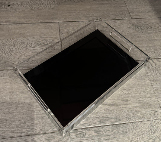 Small Serving Tray - Solid Black