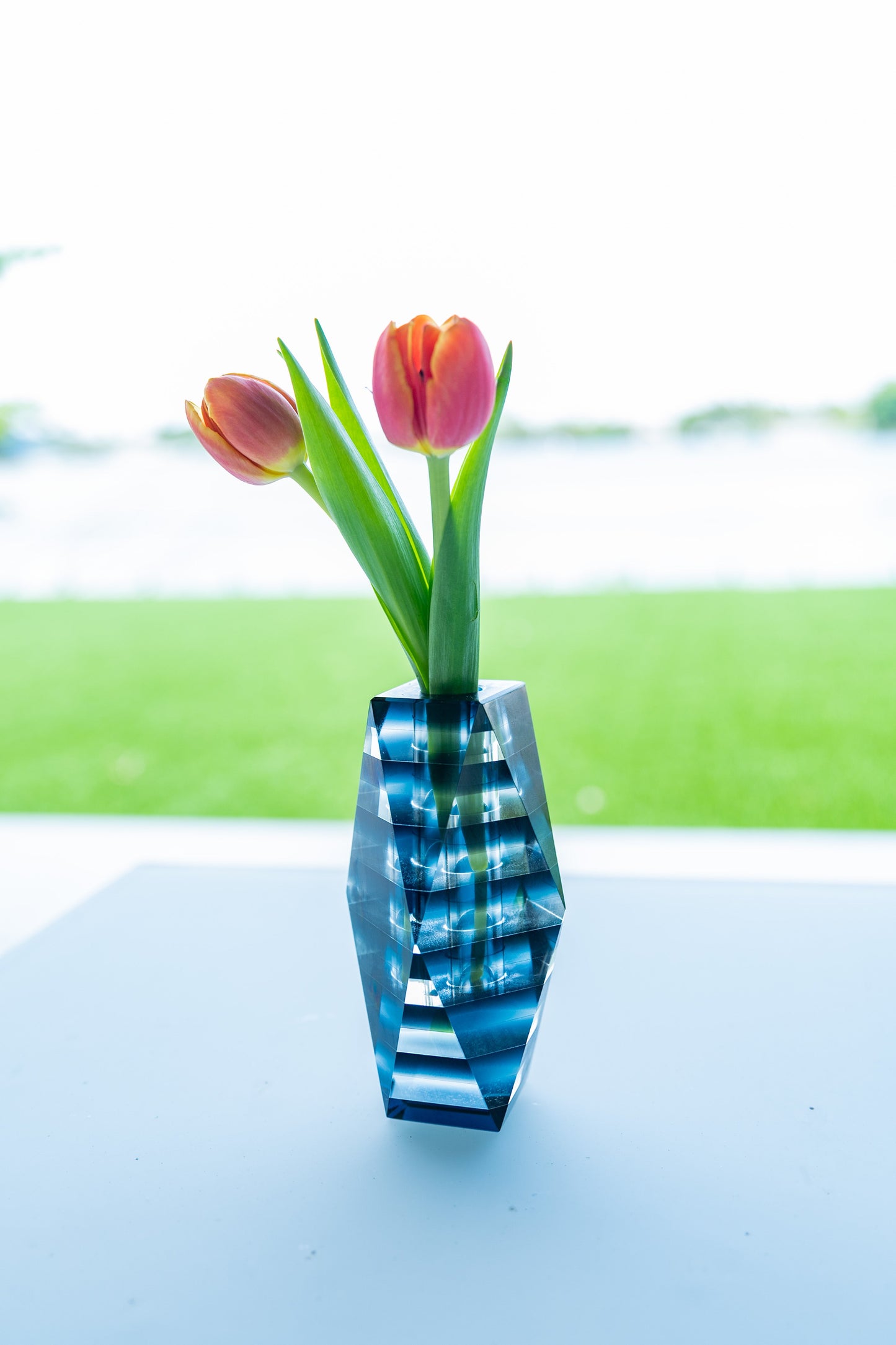 Stripes Glass Vase