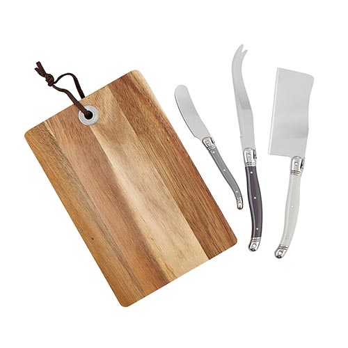 Wood Cheese Board Set Book Box - Good Food Good Mood