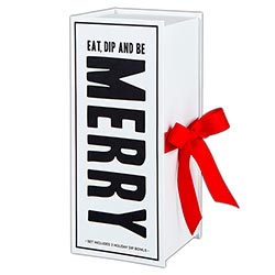 Red Holiday Dip Bowls Book Box - Eat Dip and Be Merry