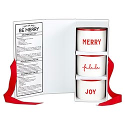 Red Holiday Dip Bowls Book Box - Eat Dip and Be Merry