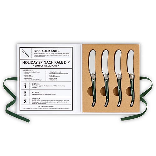 Green Charcuterie Spreaders - Book Box