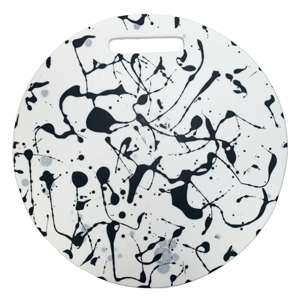 Resin Splattered Round Chopping Board