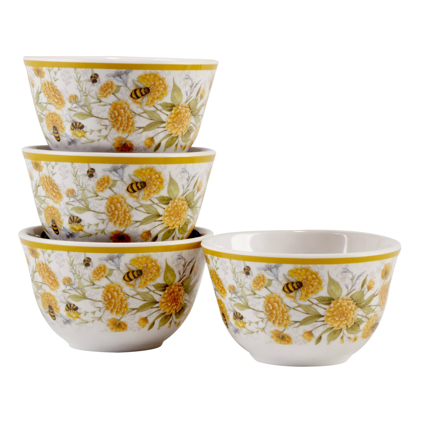 Bee Sweet Gift Melamine Set of 4 4in Dipping Bowls