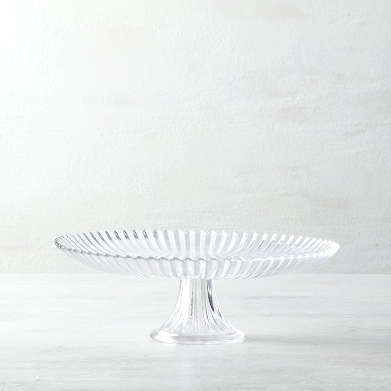 Fluted Glass Cake Stand