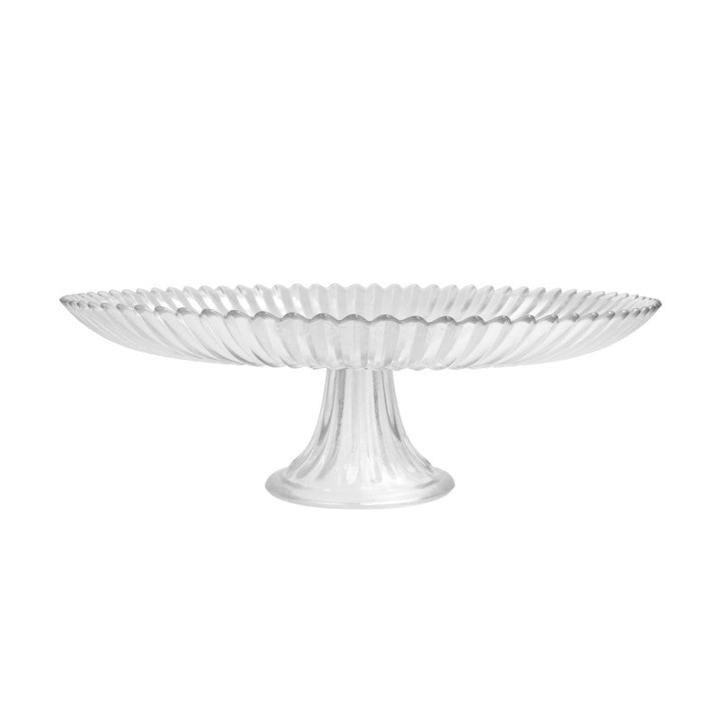 Fluted Glass Cake Stand