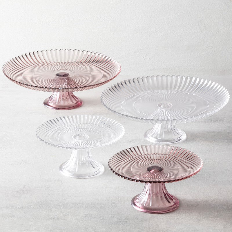 Fluted Glass Cake Stand