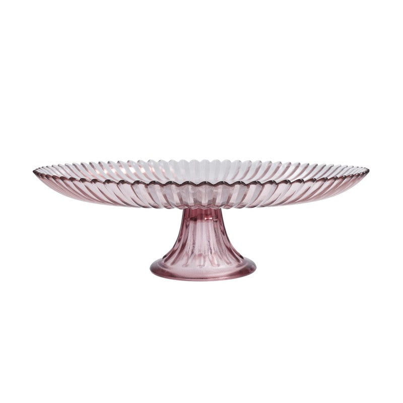 Fluted Glass Cake Stand