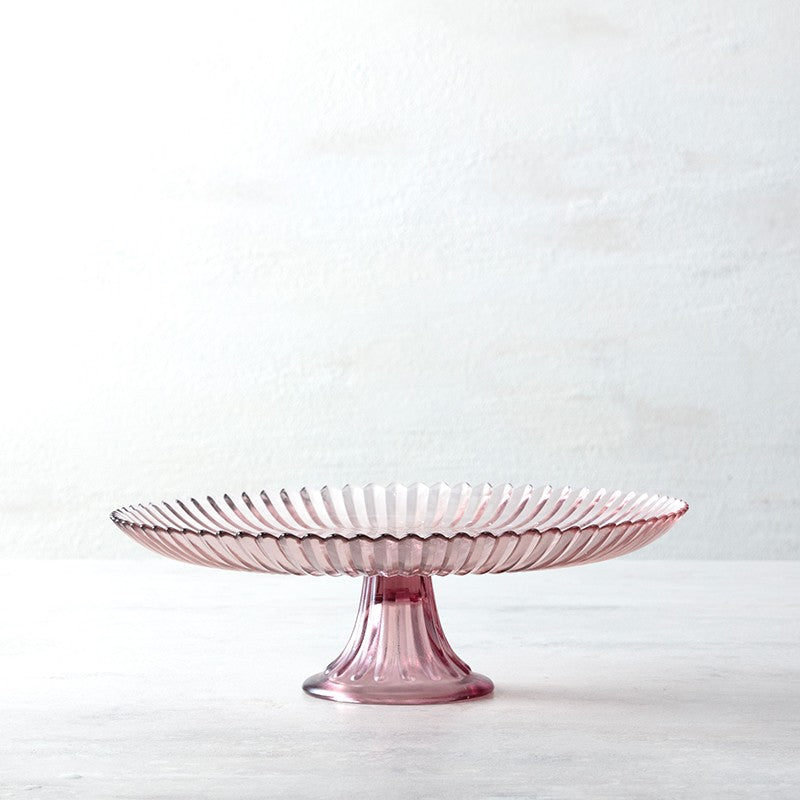 Fluted Glass Cake Stand