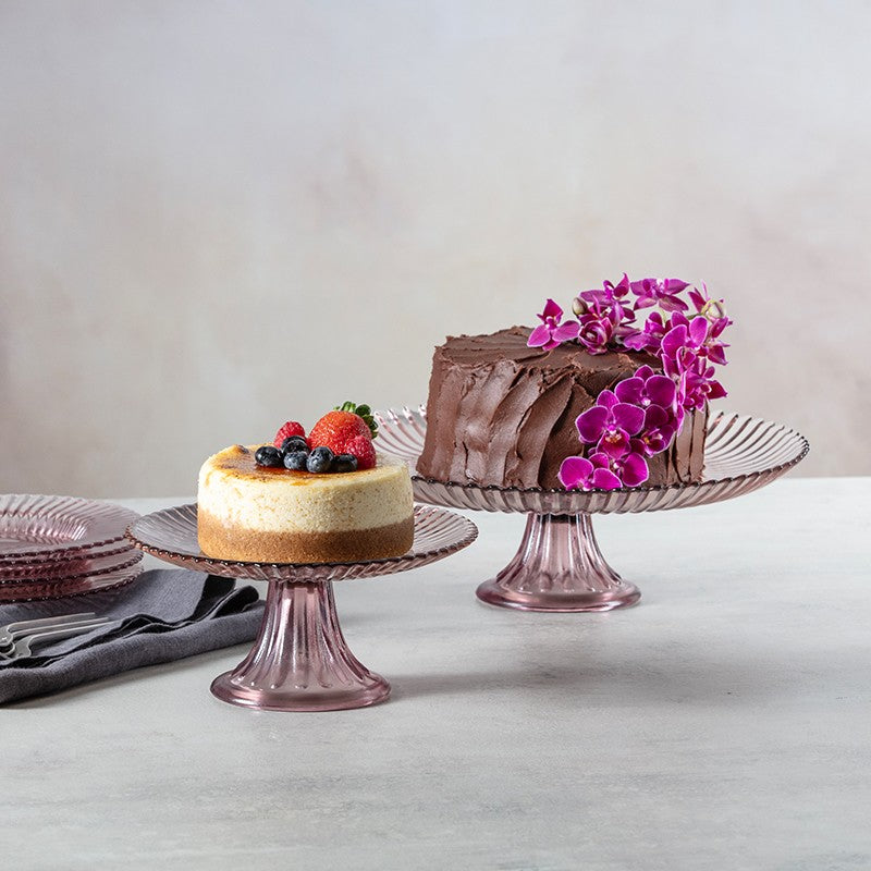 Fluted Glass Cake Stand