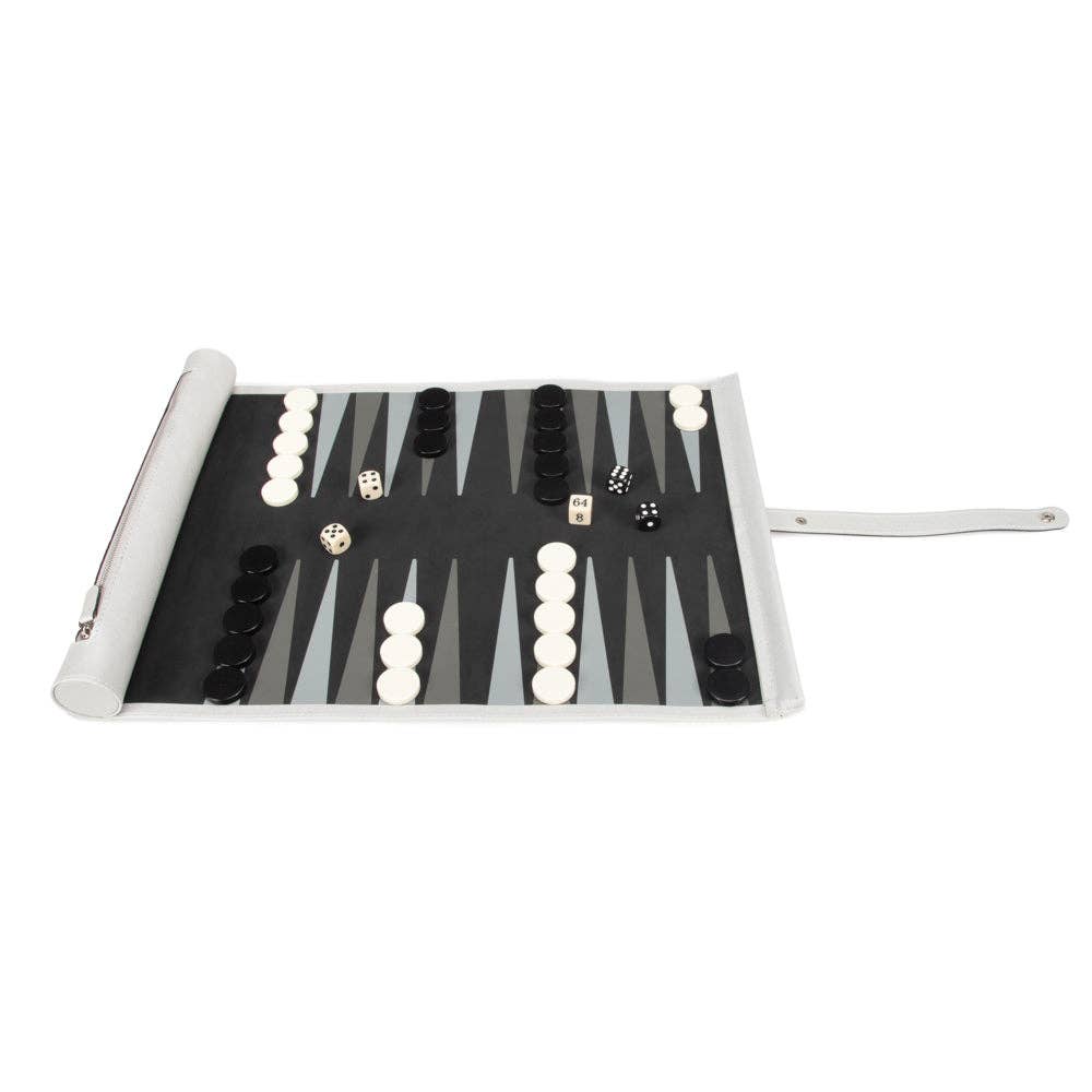 Silver - Travel Backgammon Roll