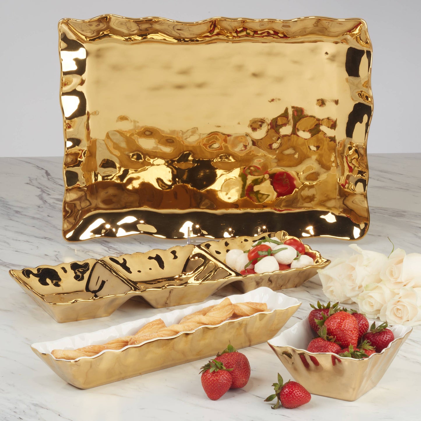 Gold 3- Section Tray