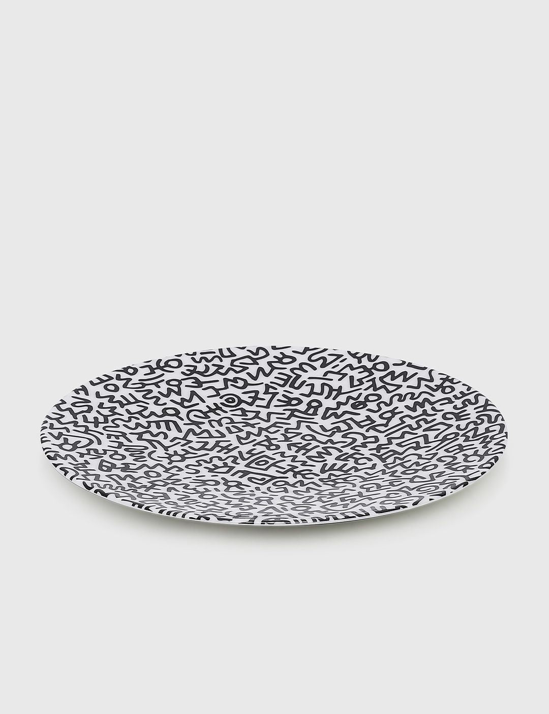 Keith Haring ”Black Pattern” Porcelain Plate