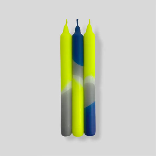 Dip Dye Neon Set of 3- Candles