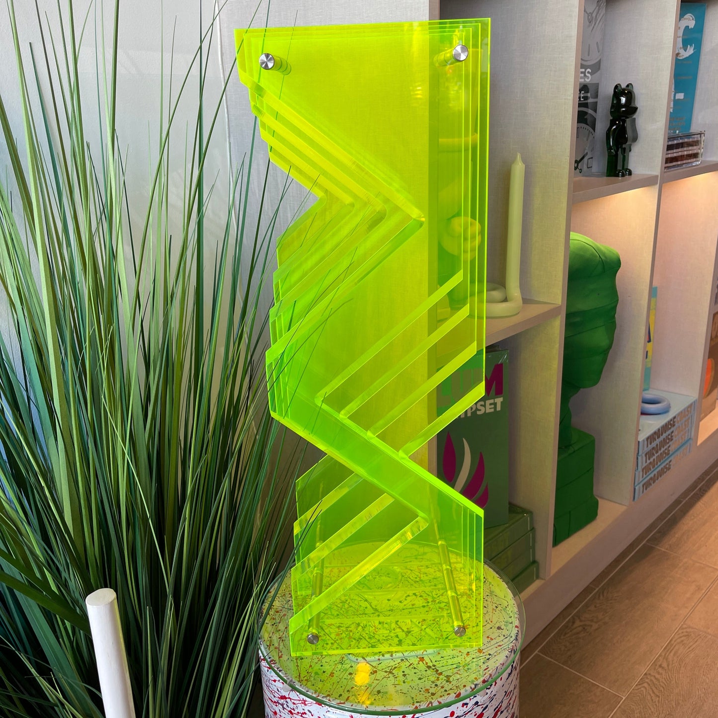 Zigzag Tower Acrylic Sculpture