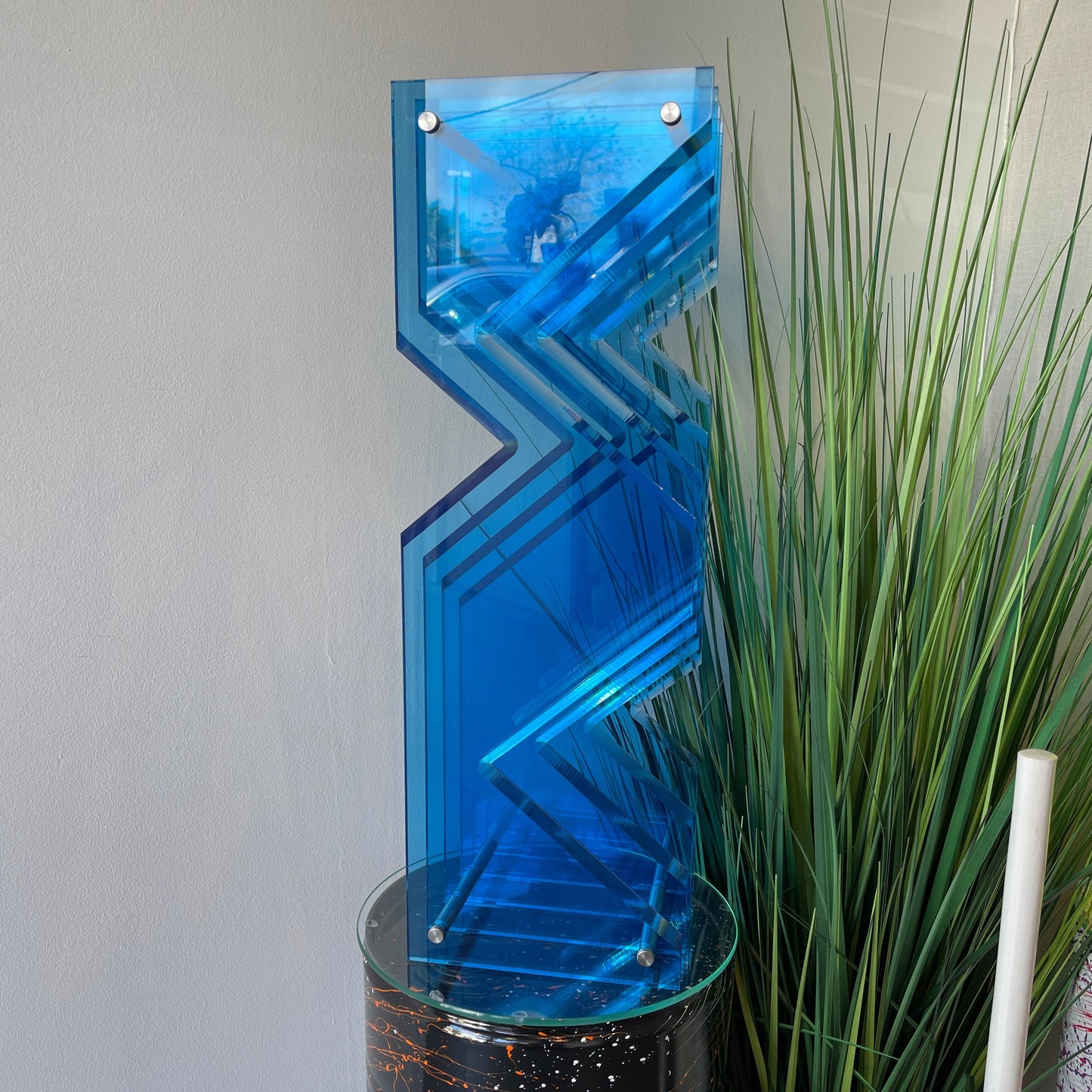 Zigzag Tower Acrylic Sculpture