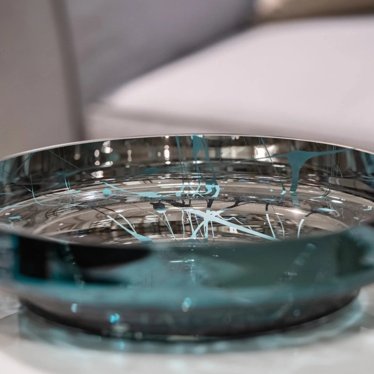 Moon Disk Splashed Bowl