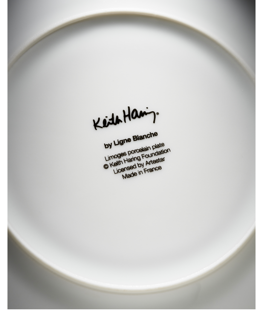 Keith Haring ”Black Pattern” Porcelain Plate