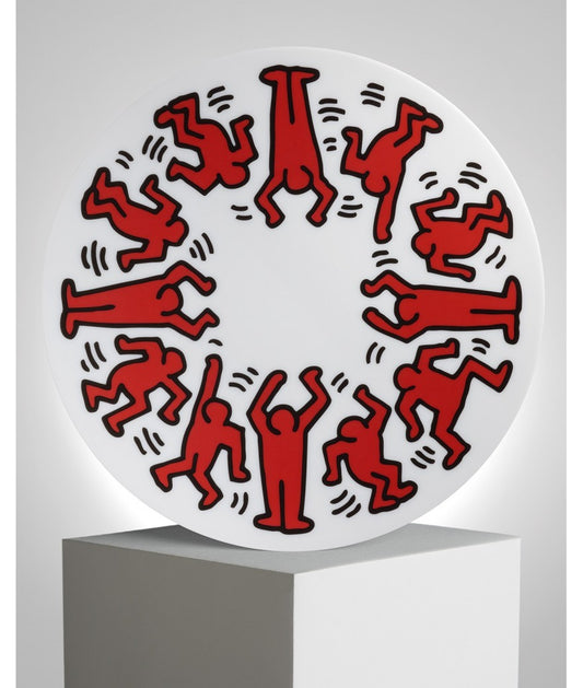 Keith Haring ”Red on White” porcelain plate