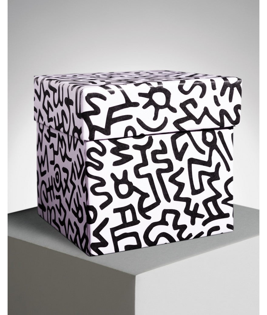 Black Pattern Keith Haring Squared Perfumed Candle