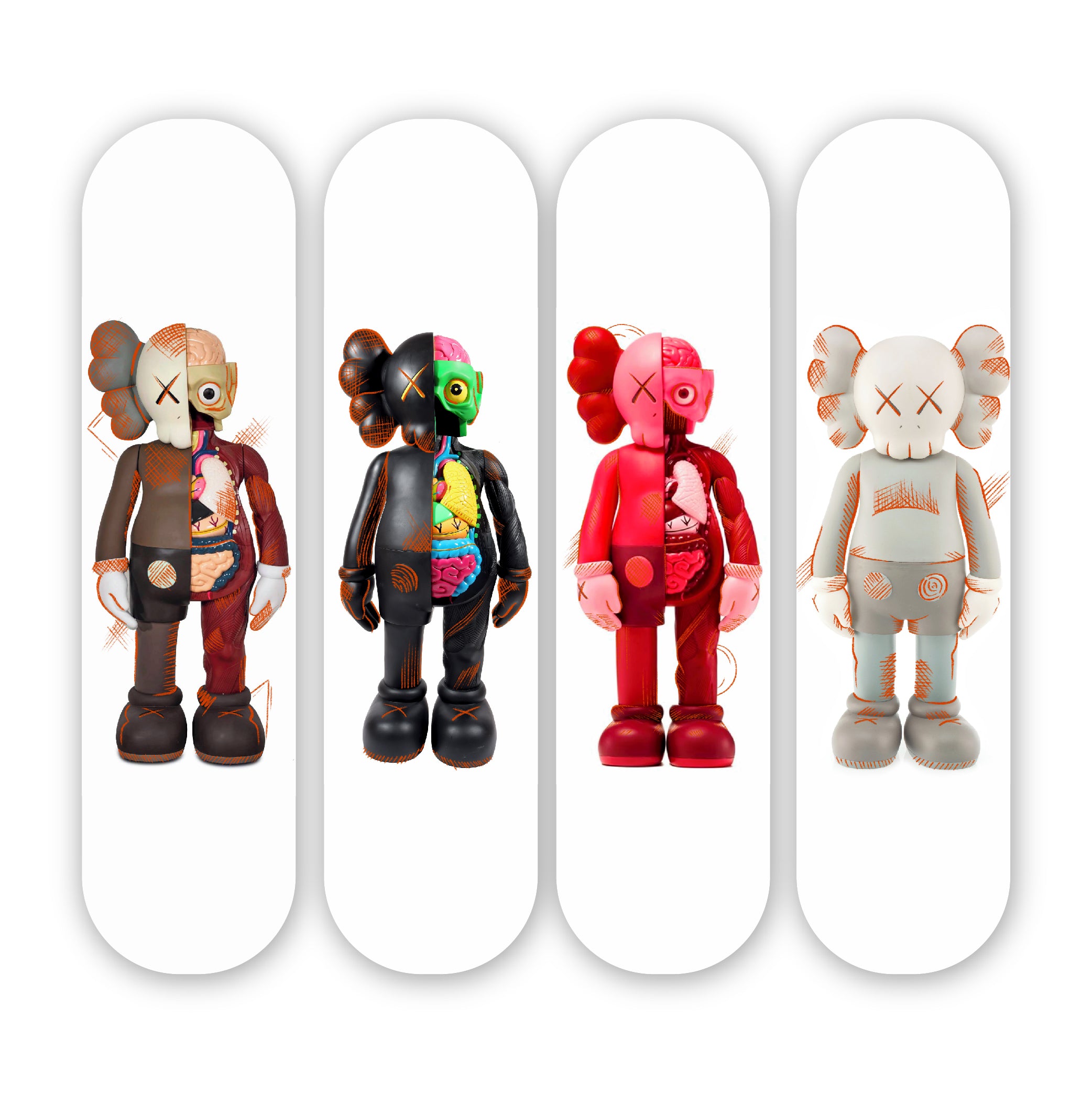 Kaws best sale skate deck